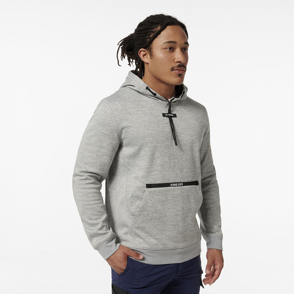 KingGee K15014 Trademark Tech Hoodie-Grey Marle