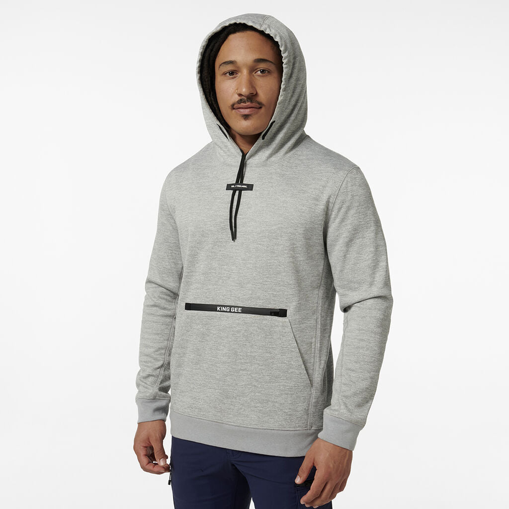 KingGee K15014 Trademark Tech Hoodie-Grey Marle