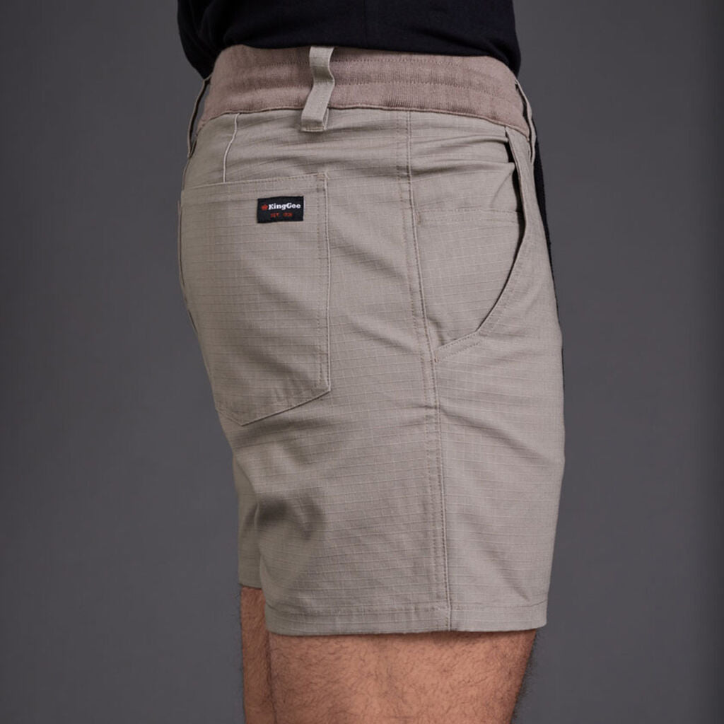KingGee K17012 Rib Comfort Waist Short Shorts