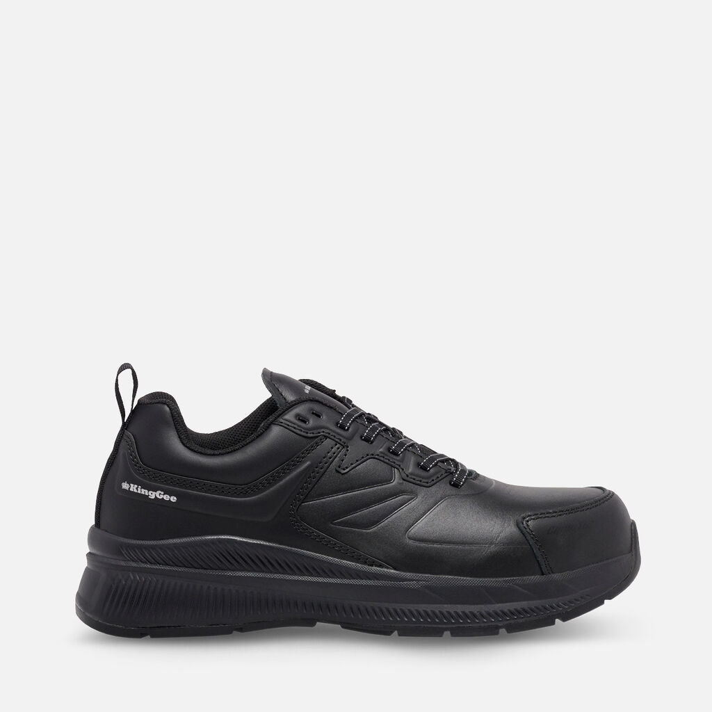 KingGee K26498 Women's HyperTec Leather Safety Shoe-Black