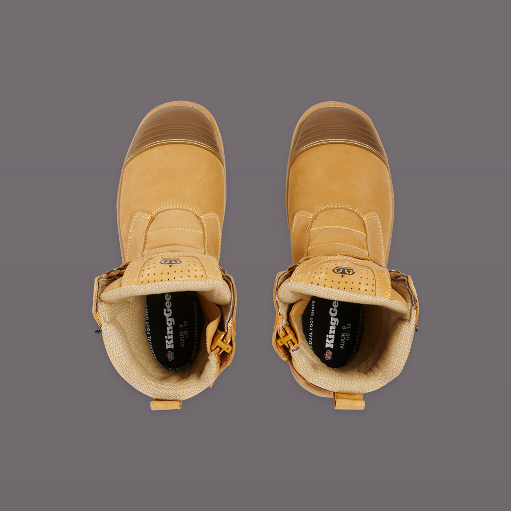 KingGee K27173 Bennu Rigger Safety Boots-Wheat