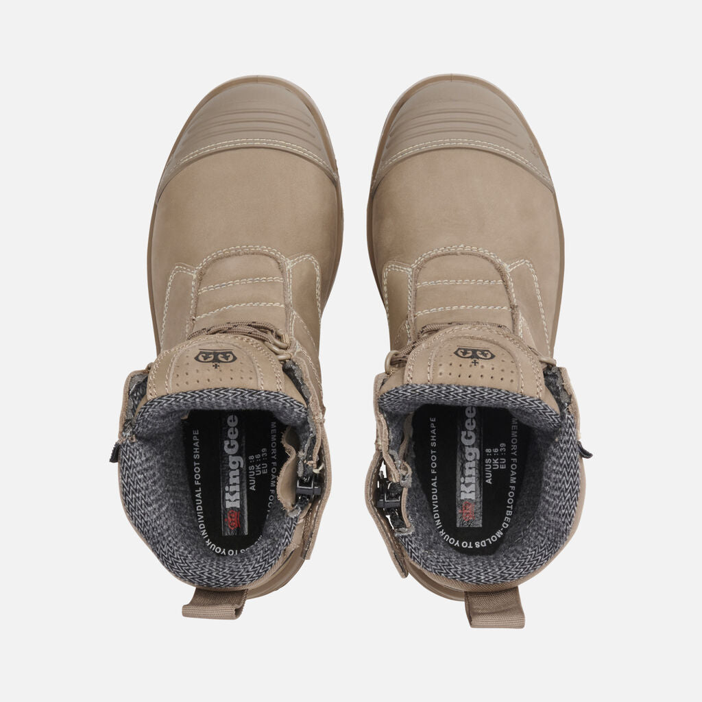 KingGee K28013 Women's Bennu Pro 6 Safety Work boot-Stone