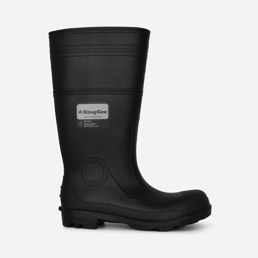 KingGee K29006 Hydro Guard Safety Gumboot-Black