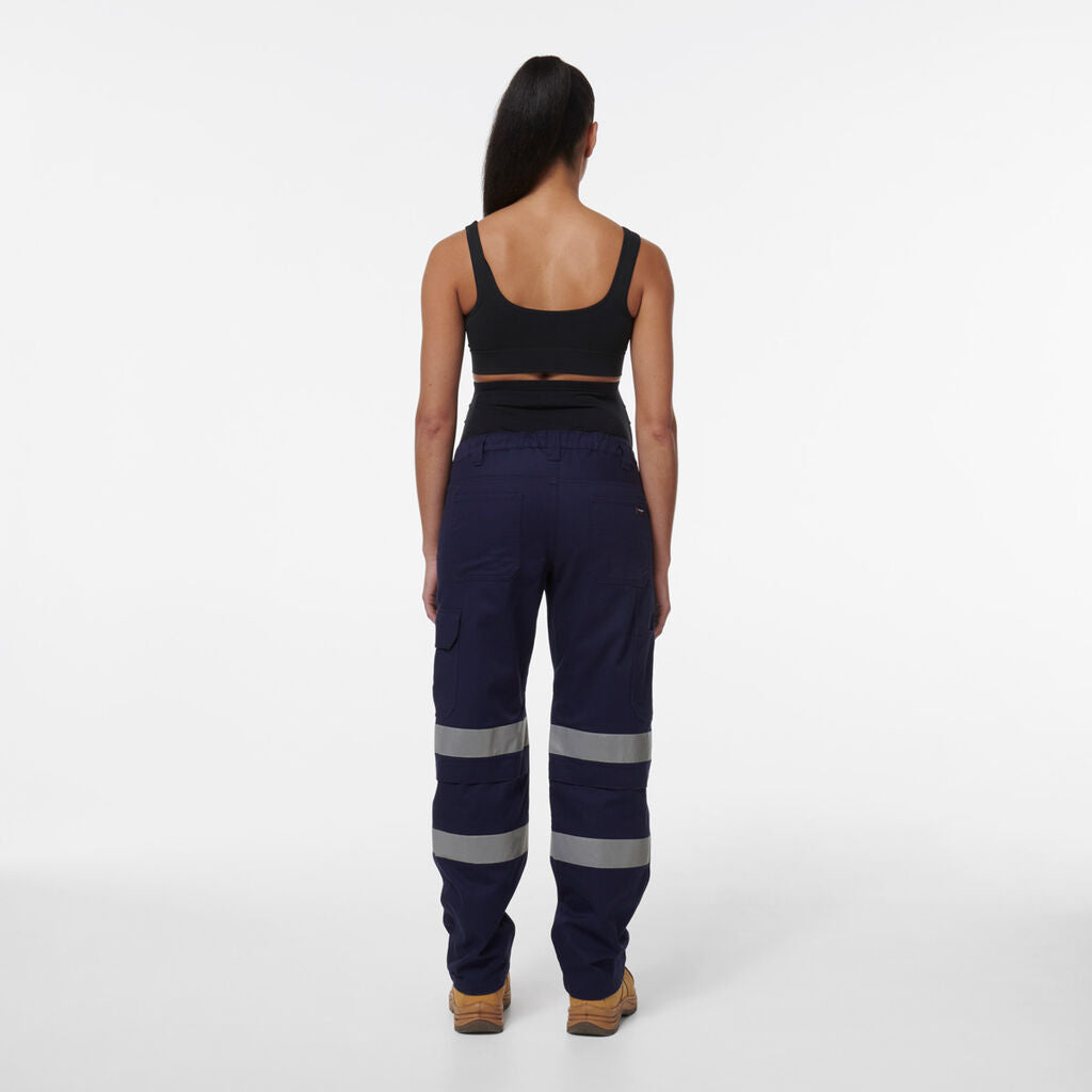 KingGee K43007 Women's Workcool Maternity Reflective Bio Motion Pant-Navy