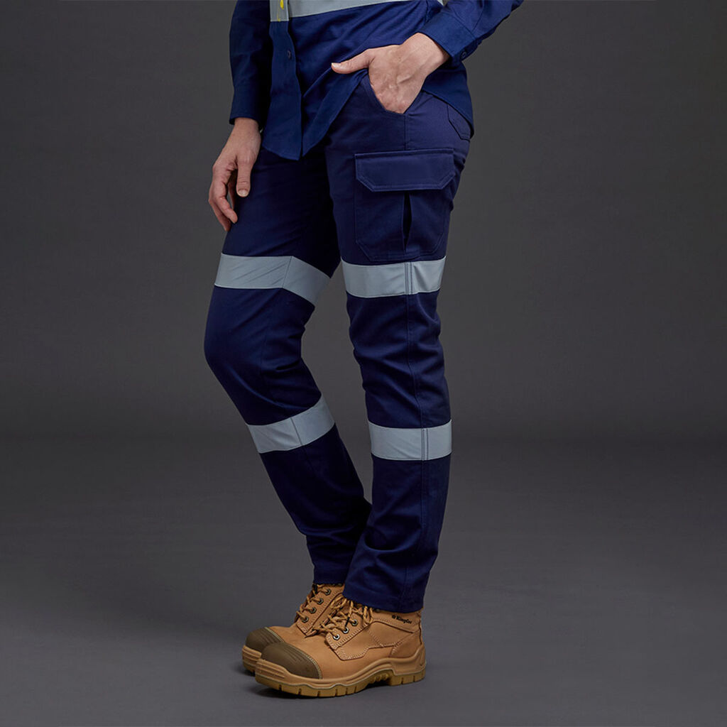 KingGee K43010 Women's Stretch Reflective Cargo Work Pants-Navy
