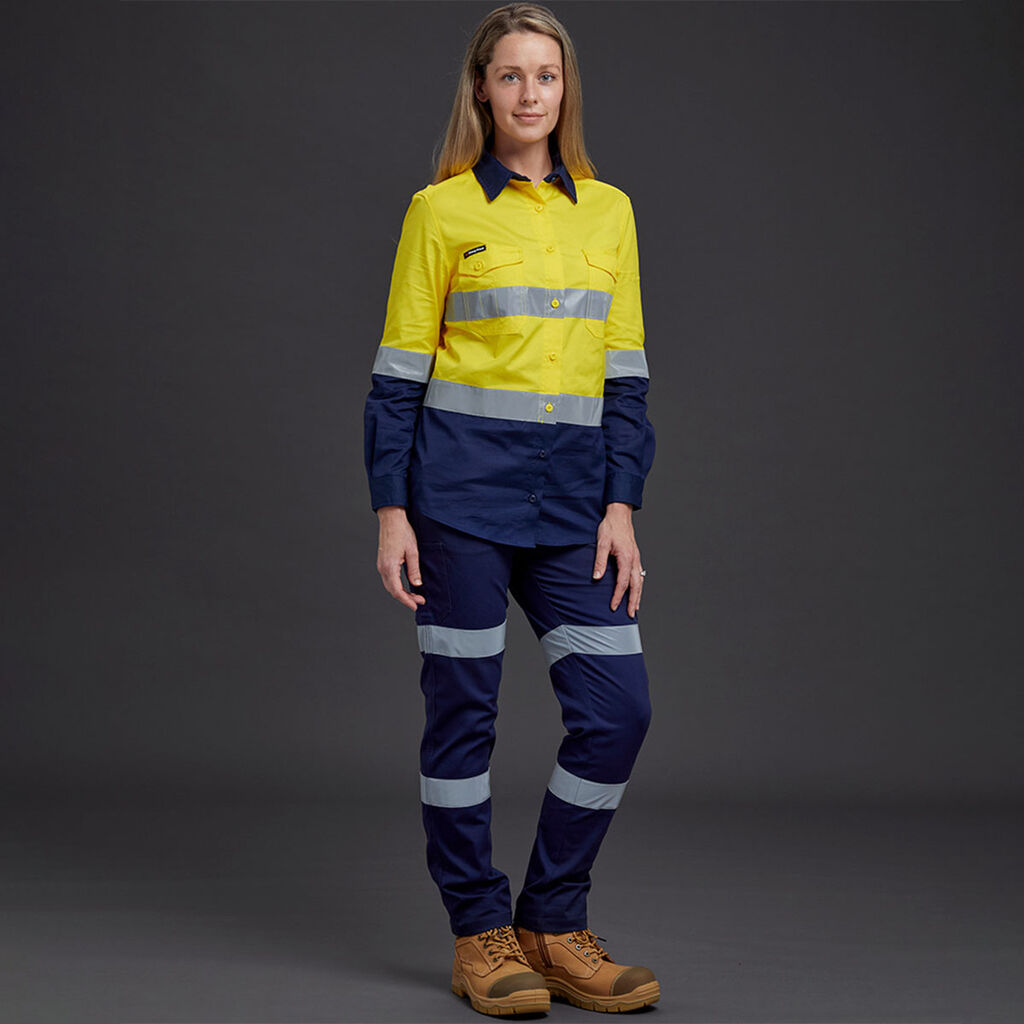 KingGee K43010 Women's Stretch Reflective Cargo Work Pants-Navy