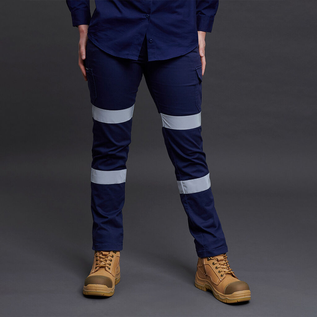 KingGee K43010 Women's Stretch Reflective Cargo Work Pants-Navy