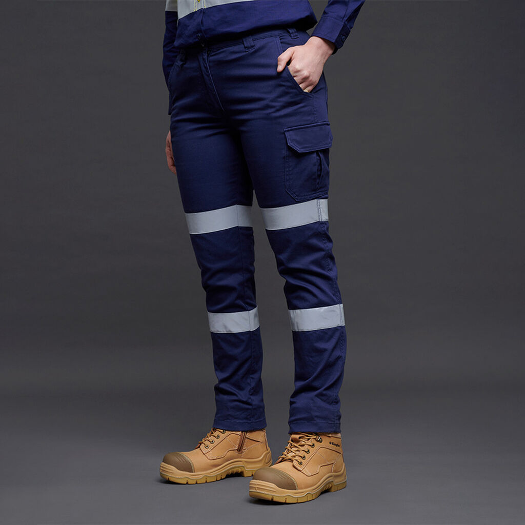 KingGee K43010 Women's Stretch Reflective Cargo Work Pants-Navy