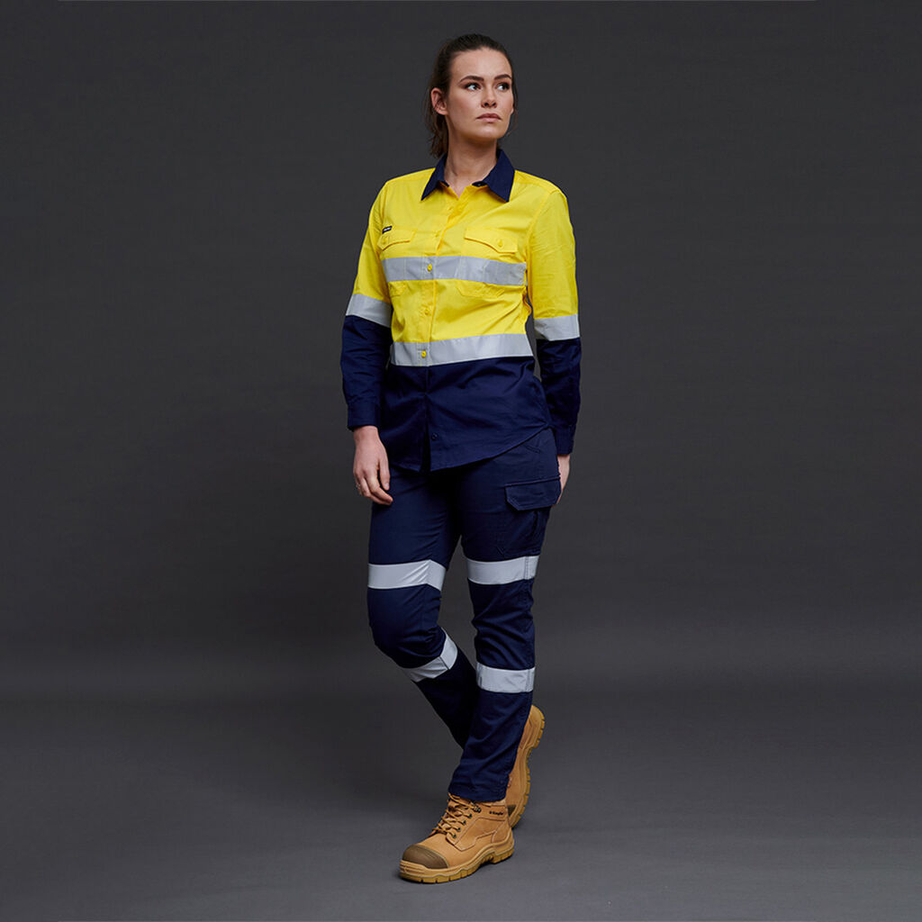 KingGee K43010 Women's Stretch Reflective Cargo Work Pants-Navy