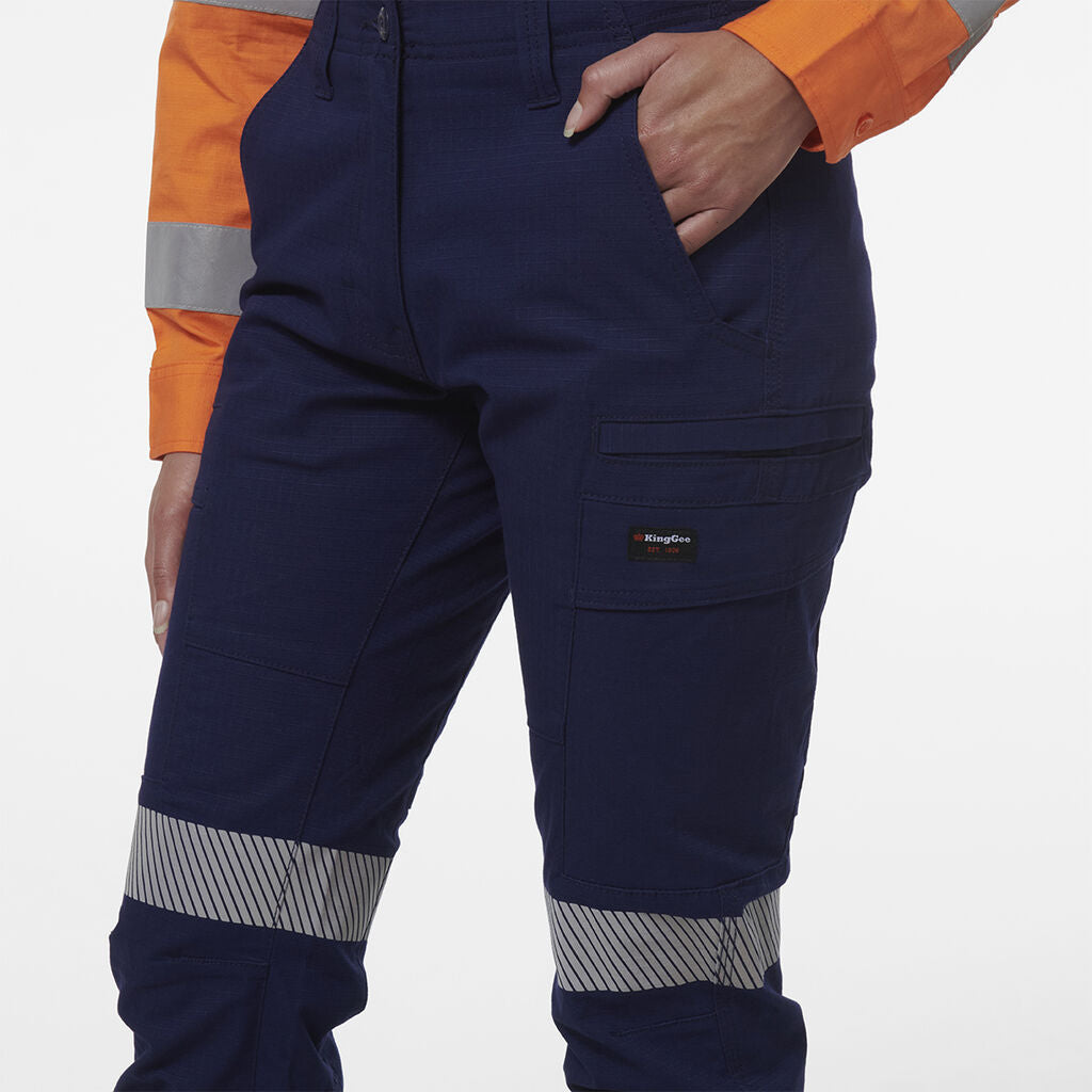 KingGee K43015 Women's Workcool Pro Bio Motion Cuff Pant-Navy