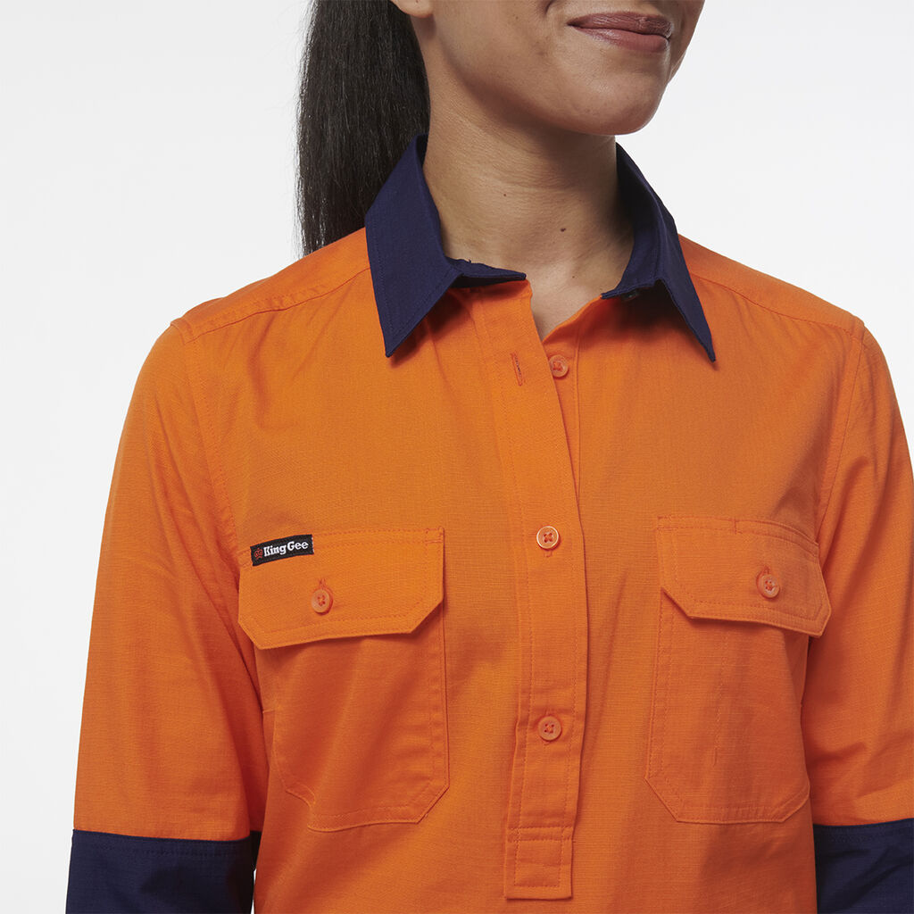 KingGee K44211 Women's Workcool Vented Closed Front Spiced Shirt