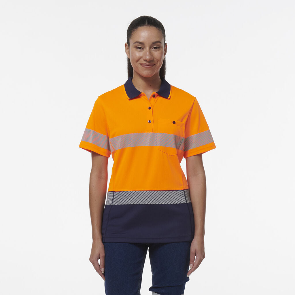 KingGee K44224 Women's Workcool Hyperfreeze Spliced S/S Polo W/ Segmented Tape