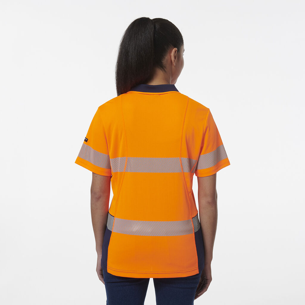 KingGee K44224 Women's Workcool Hyperfreeze Spliced S/S Polo W/ Segmented Tape