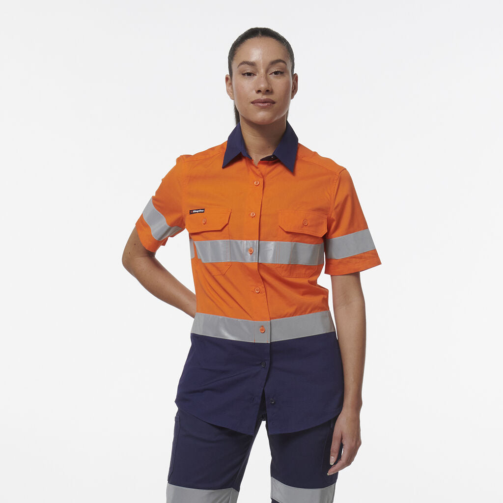 KingGee K44229 Women's Workcool Vented Reflective Short Sleeve Shirt