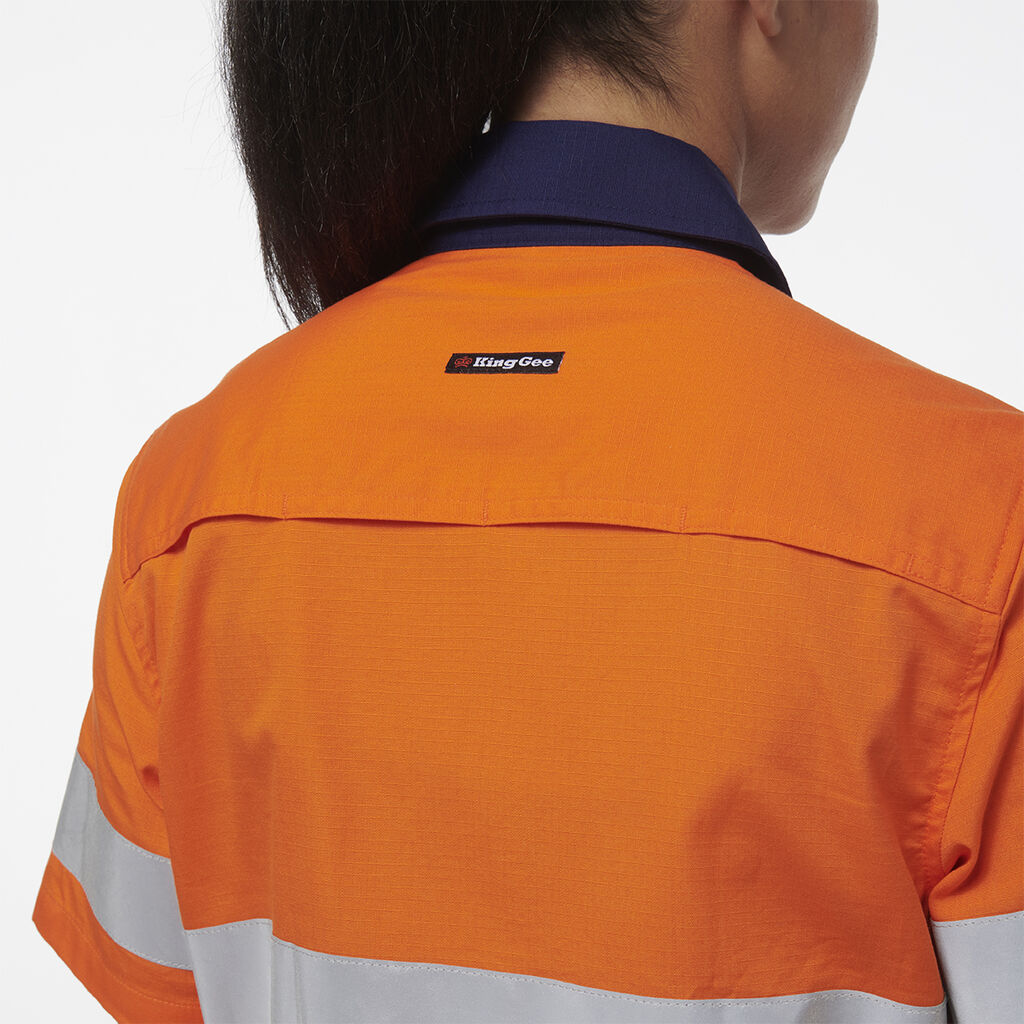 KingGee K44229 Women's Workcool Vented Reflective Short Sleeve Shirt