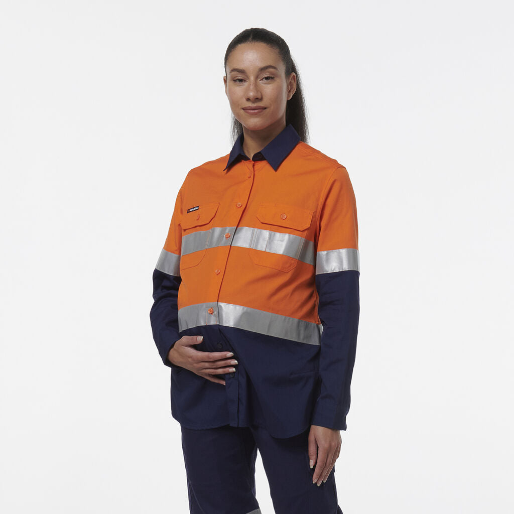 KingGee K44234 Women's Workcool Maternity Reflective Shirt