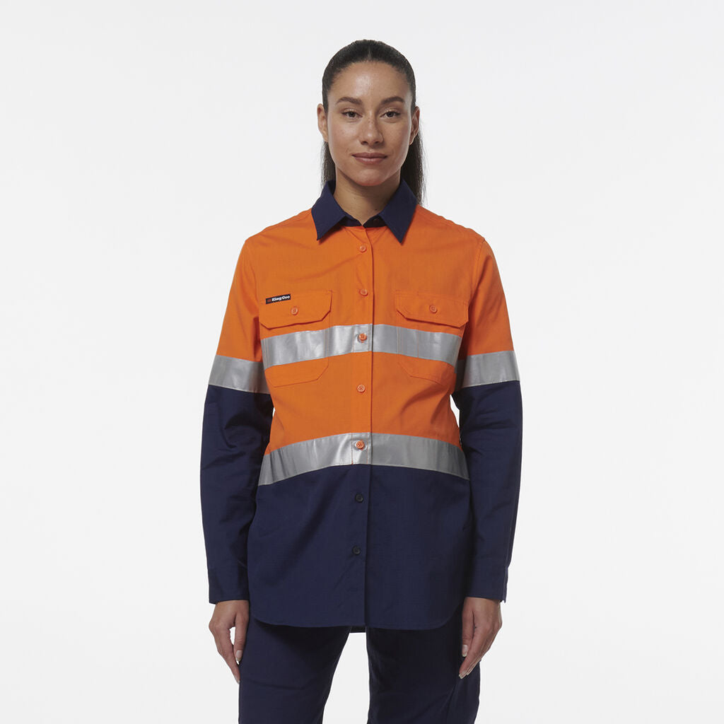 KingGee K44234 Women's Workcool Maternity Reflective Shirt