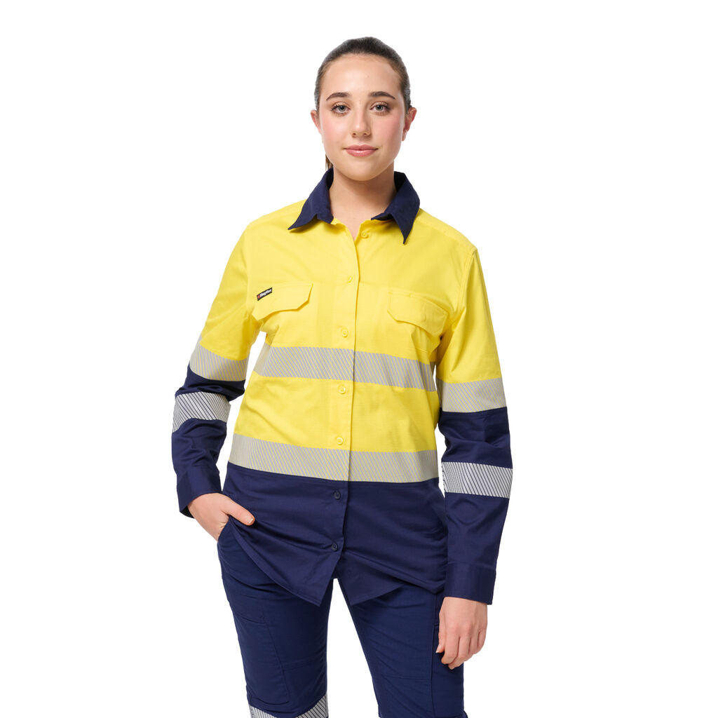 KingGee K44243 Women's Workcool Spliced Stretch Taped Long Sleeve Shirt