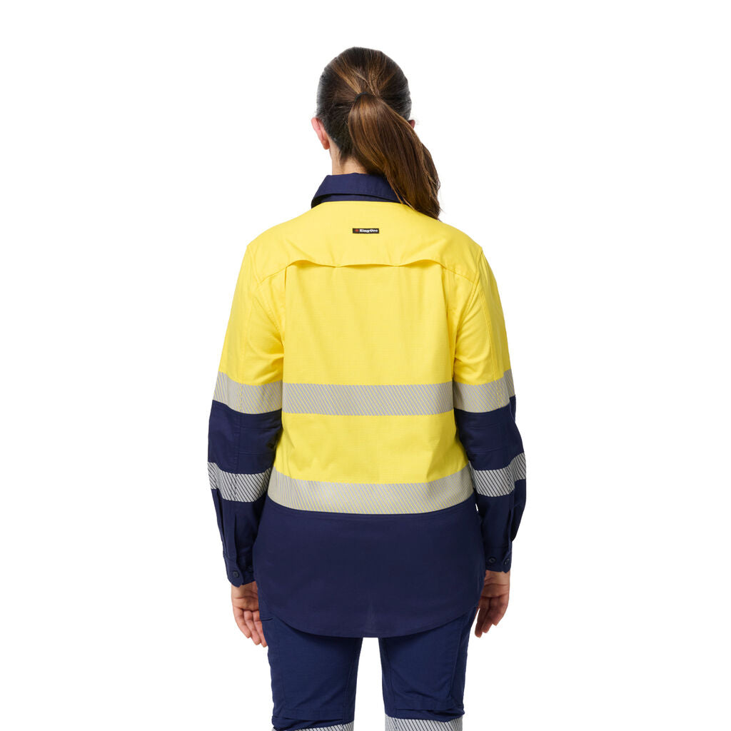 KingGee K44243 Women's Workcool Spliced Stretch Taped Long Sleeve Shirt