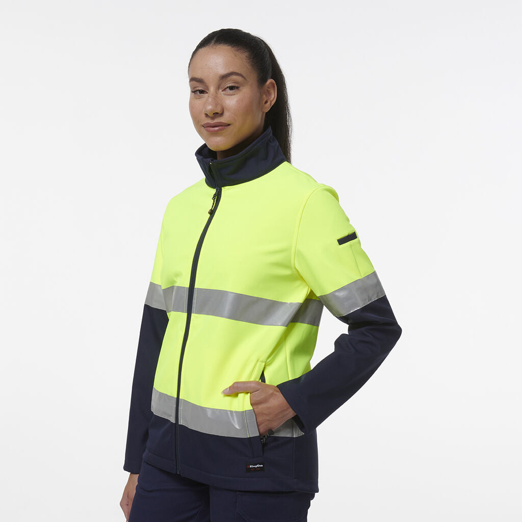 KingGee K45006 Women's Reflective Spliced Soft Shell Jacket