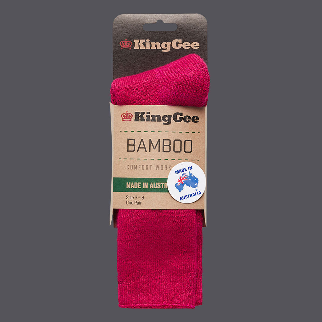 KingGee K49270 Women’s Bamboo Work Socks Size 3-8