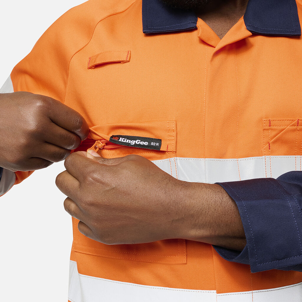 KingGee K51008 Originals Spliced Hi Vis Overall