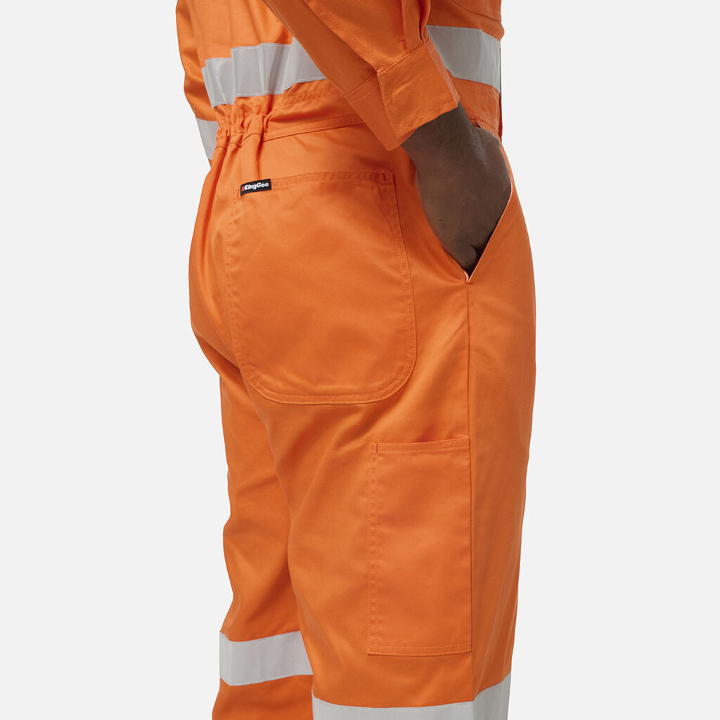 KingGee K51009 Originals Vented Hi-Vis Vented Overall-Orange