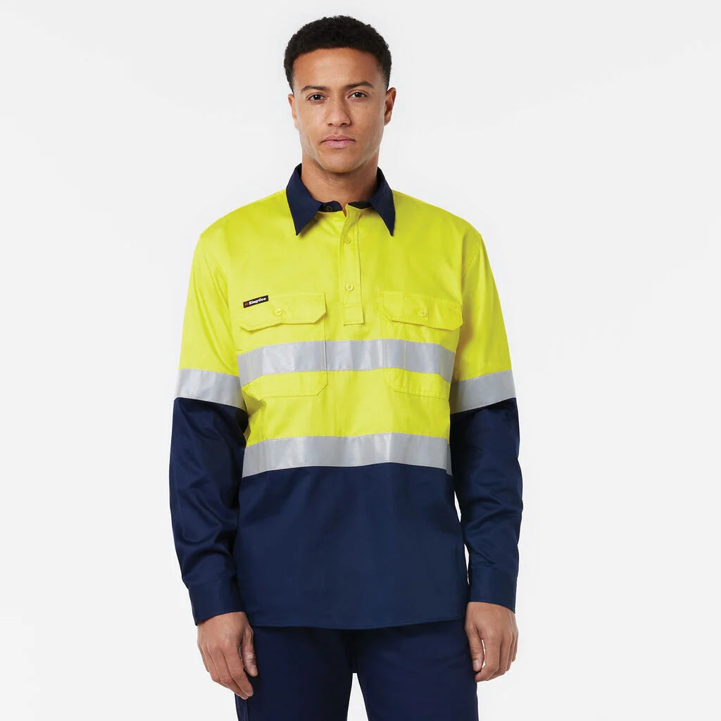 KingGee K54007 Originals Closed Front Vented Drill Shirt Tape