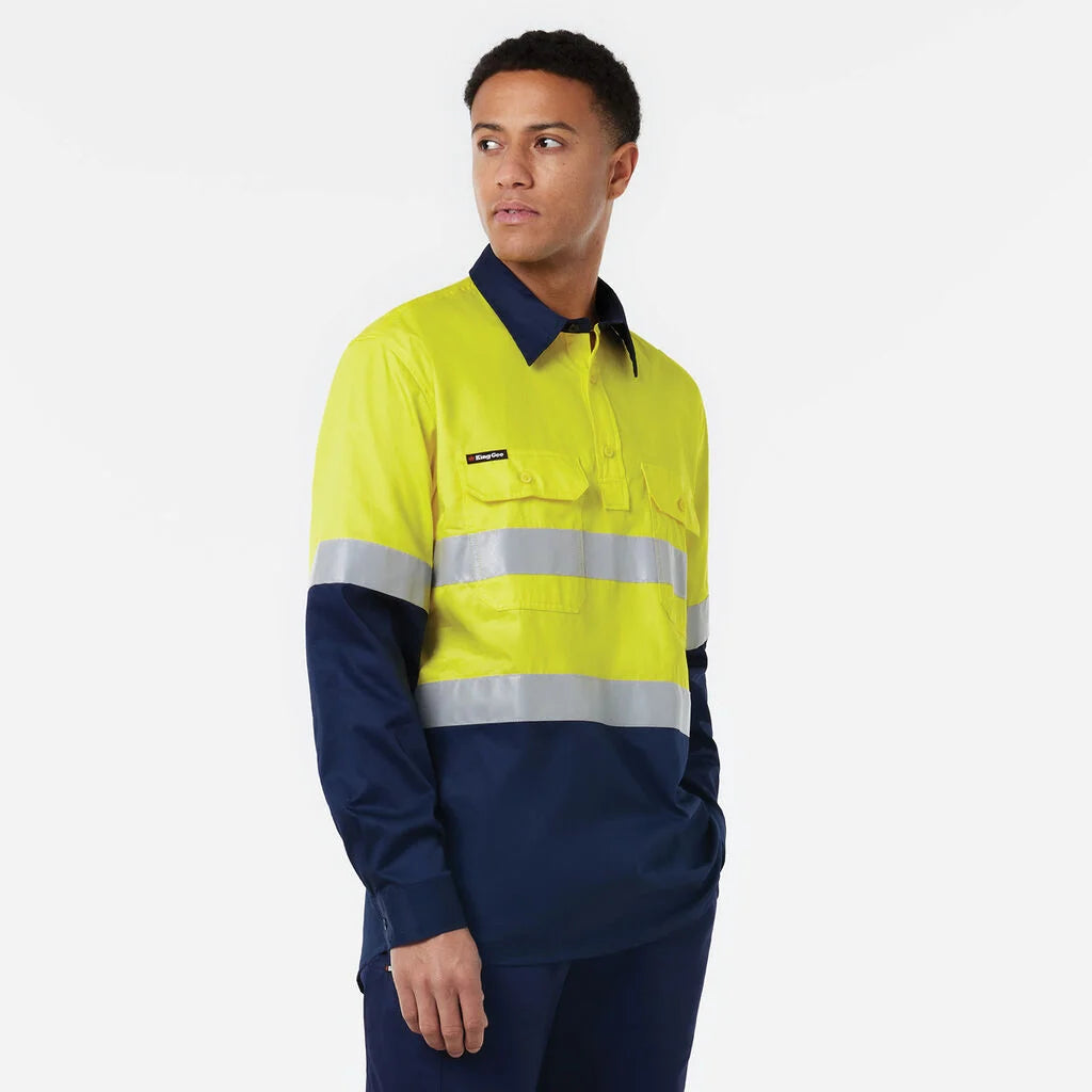 KingGee K54007 Originals Closed Front Vented Drill Shirt Tape