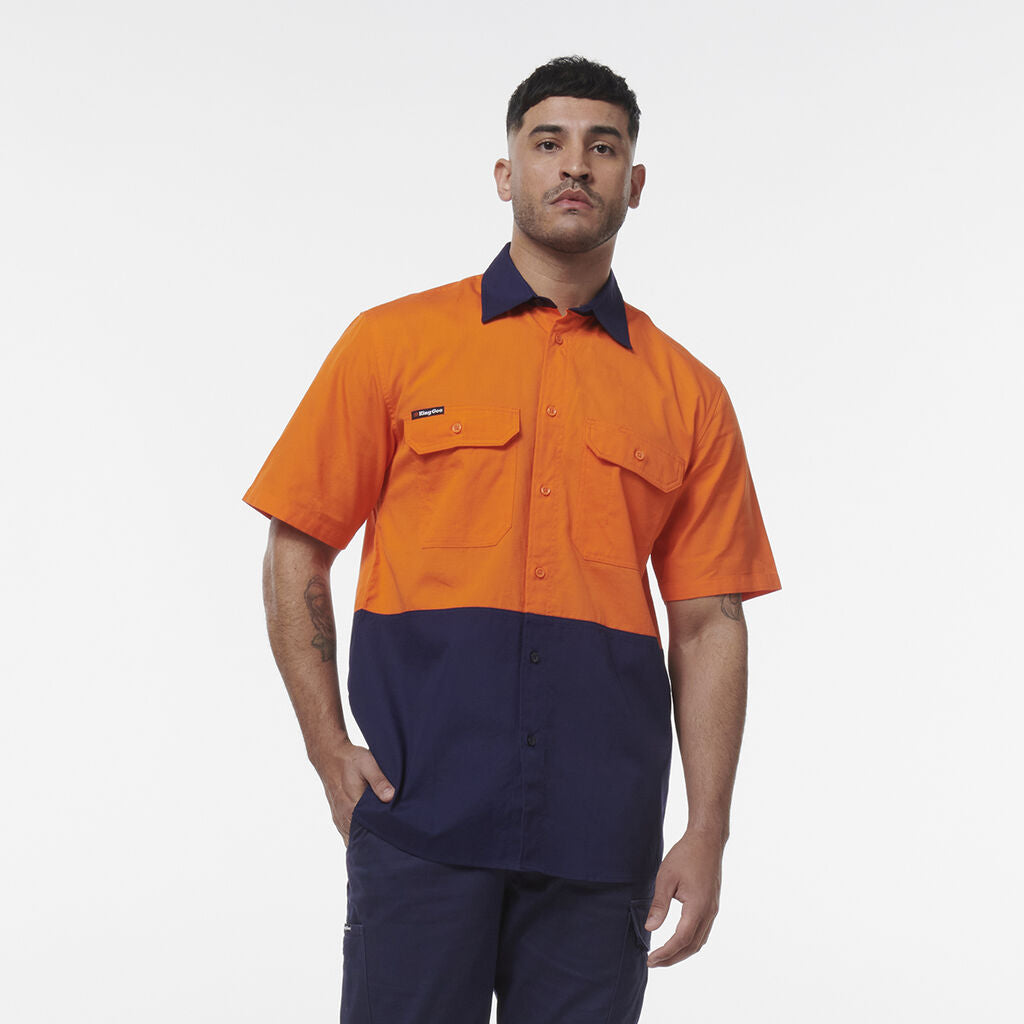KingGee K54008 Workcool Vented Spliced Short Sleeve Shirt