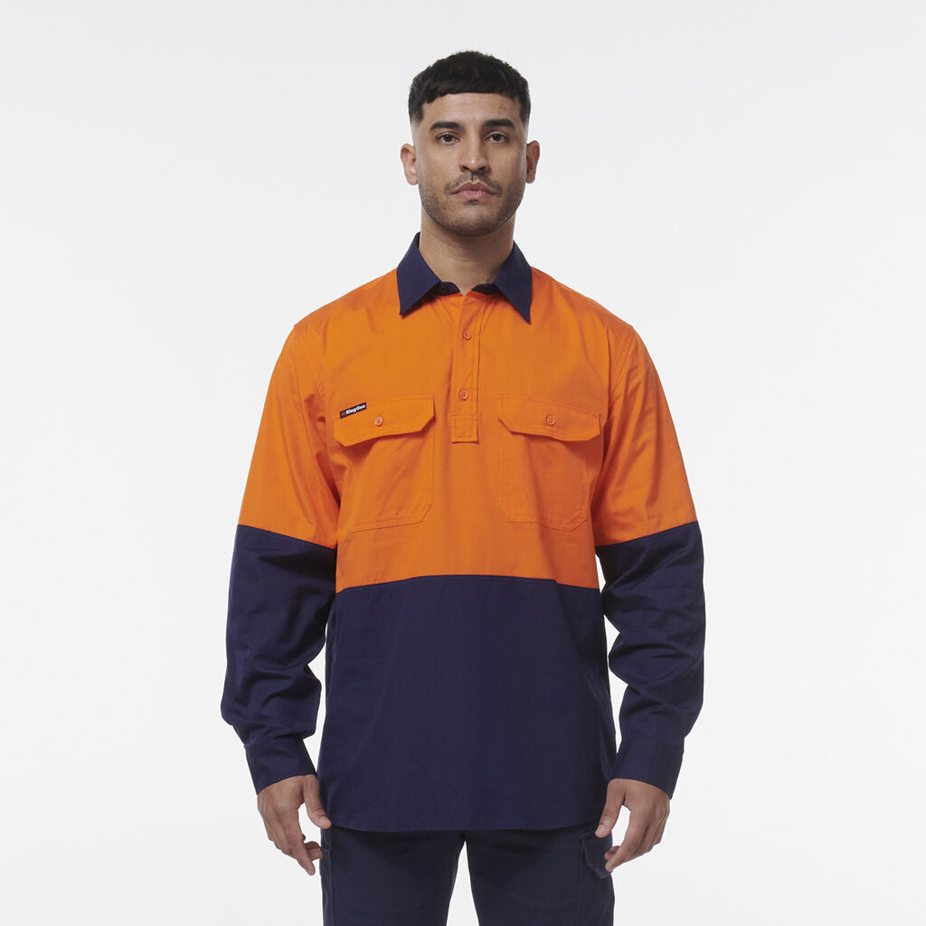 KingGee K54011 Workcool Vented Closed Front Spliced Shirt