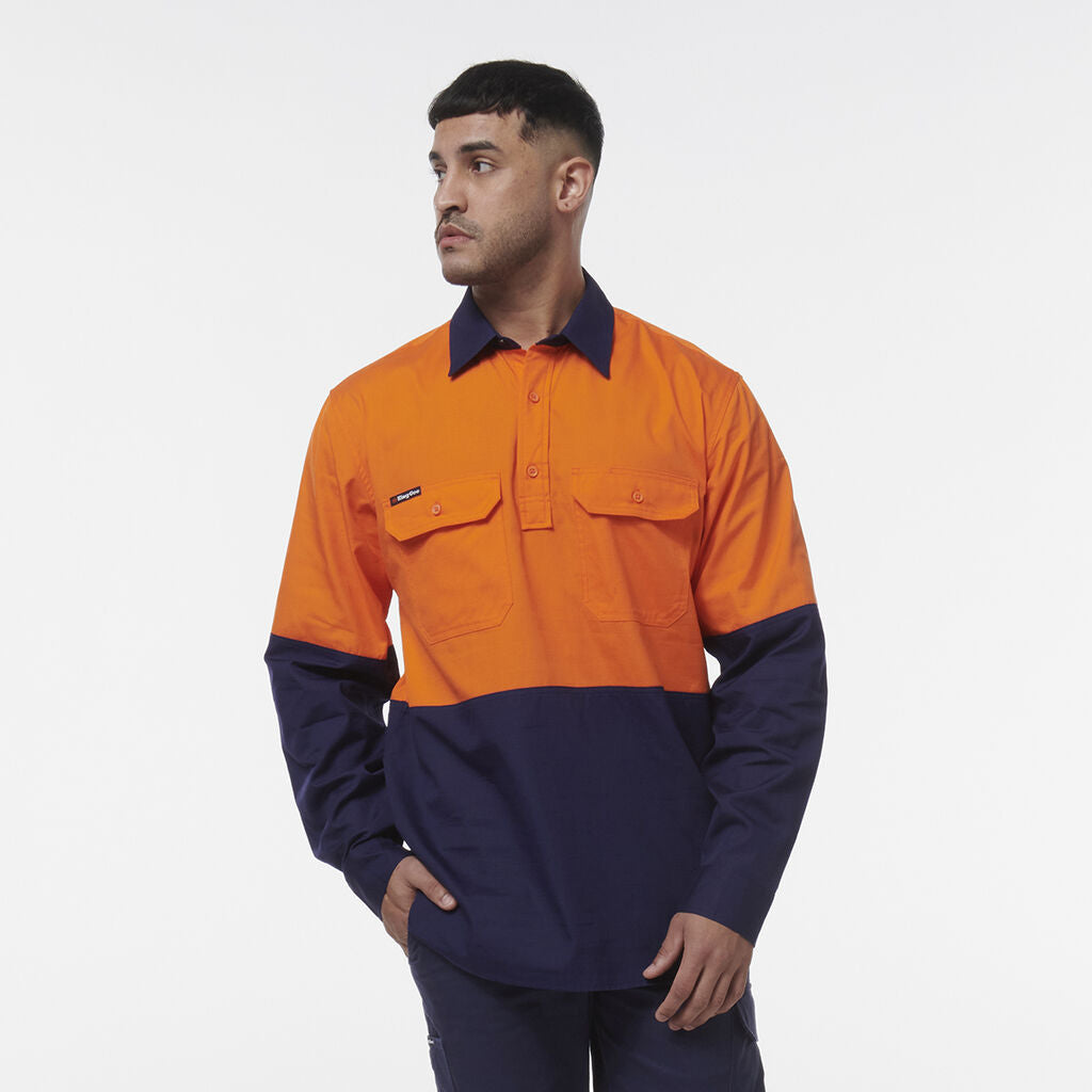 KingGee K54011 Workcool Vented Closed Front Spliced Shirt