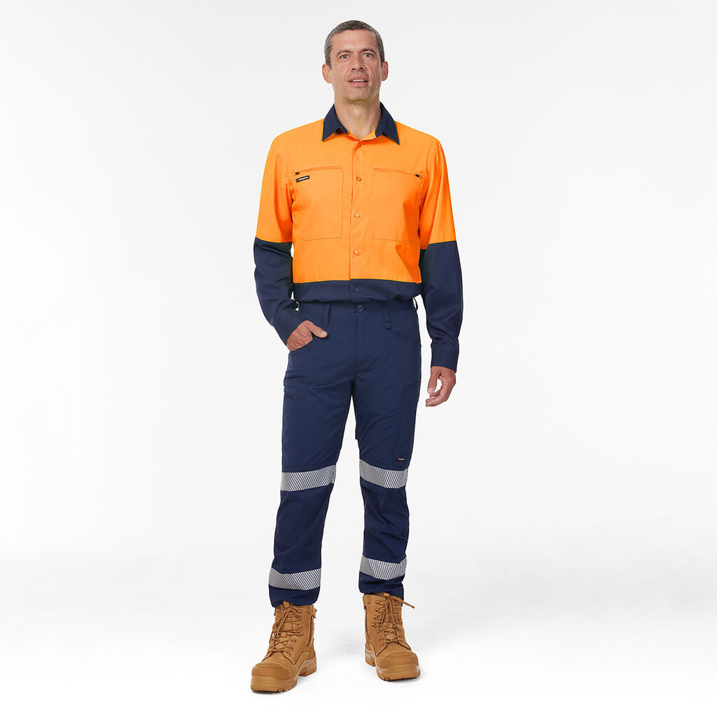 KingGee K54036 DryCool Hi Vis Spliced Shirt Long Sleeve Shirt