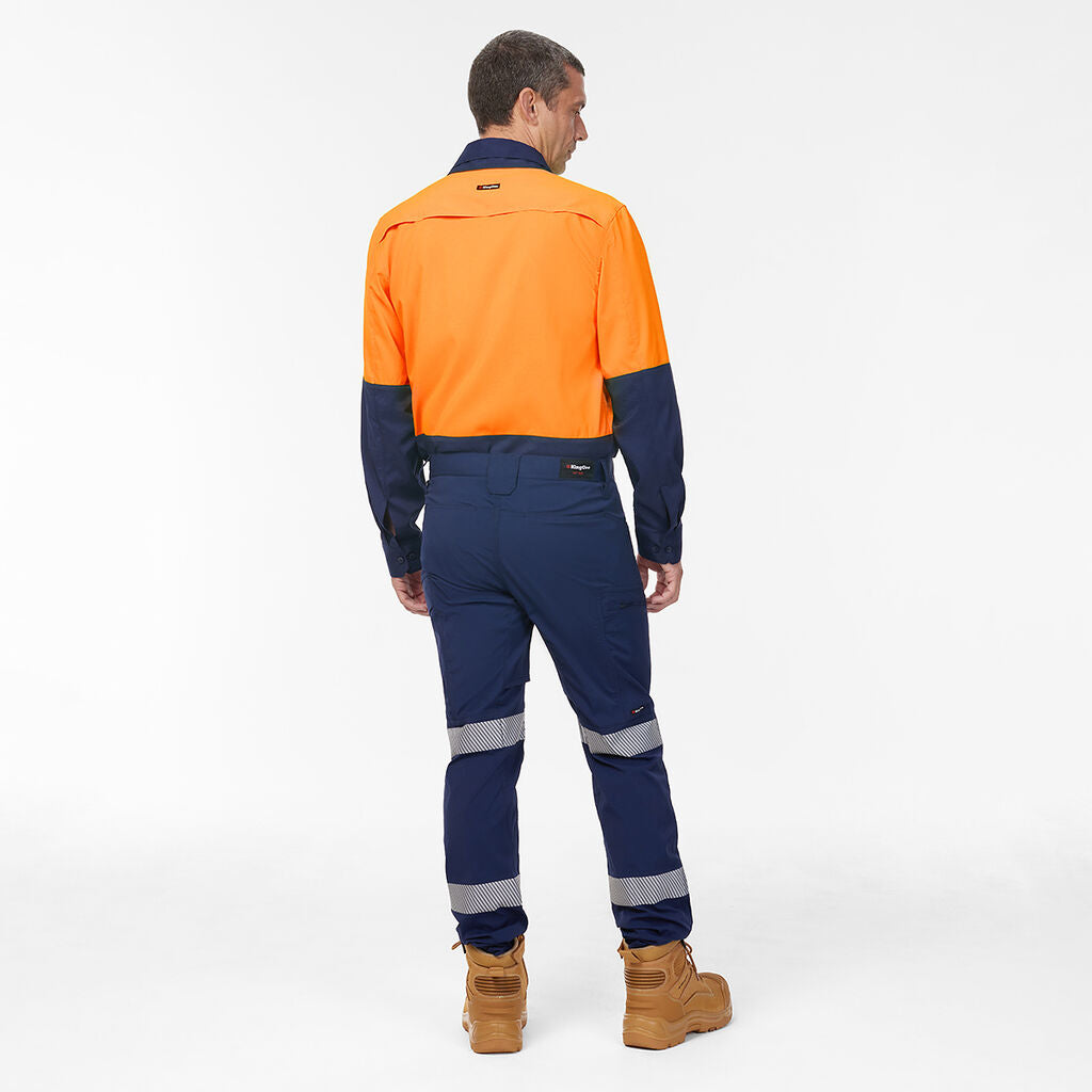 KingGee K54036 DryCool Hi Vis Spliced Shirt Long Sleeve Shirt