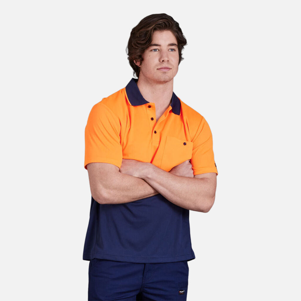 KingGee K54205 Workcool Hyperfreeze Hi-vis Spliced Polo S/S