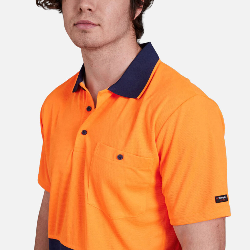 KingGee K54205 Workcool Hyperfreeze Hi-vis Spliced Polo S/S