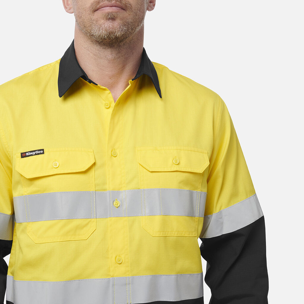 Kinggee K54913 Workcool Vented Spliced Shirt Taped Long Sleeve