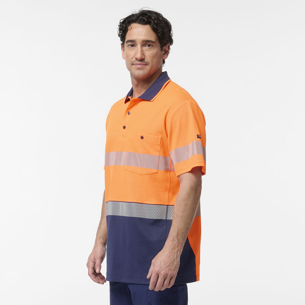 KingGee K54928 Originals Hi-Vis Spliced Taped Cotton Back Polo