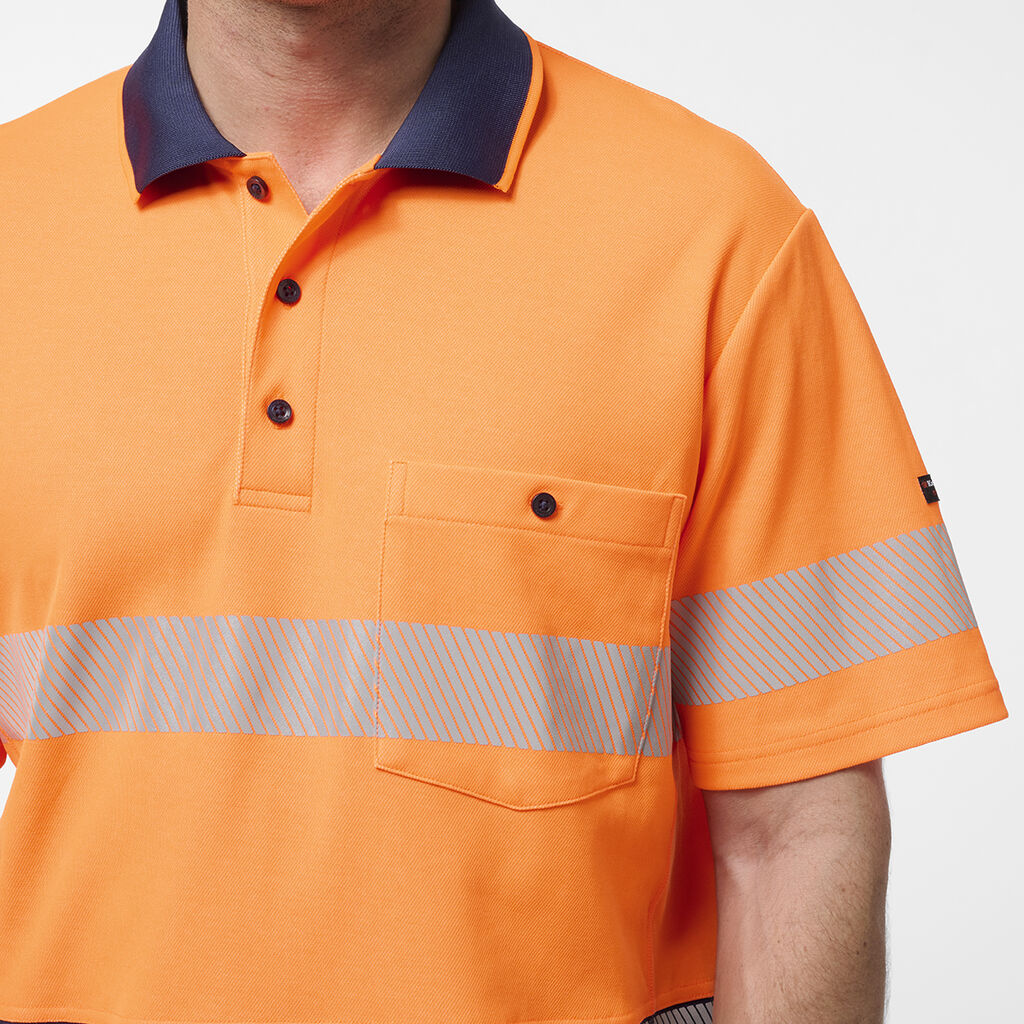 KingGee K54928 Originals Hi-Vis Spliced Taped Cotton Back Polo
