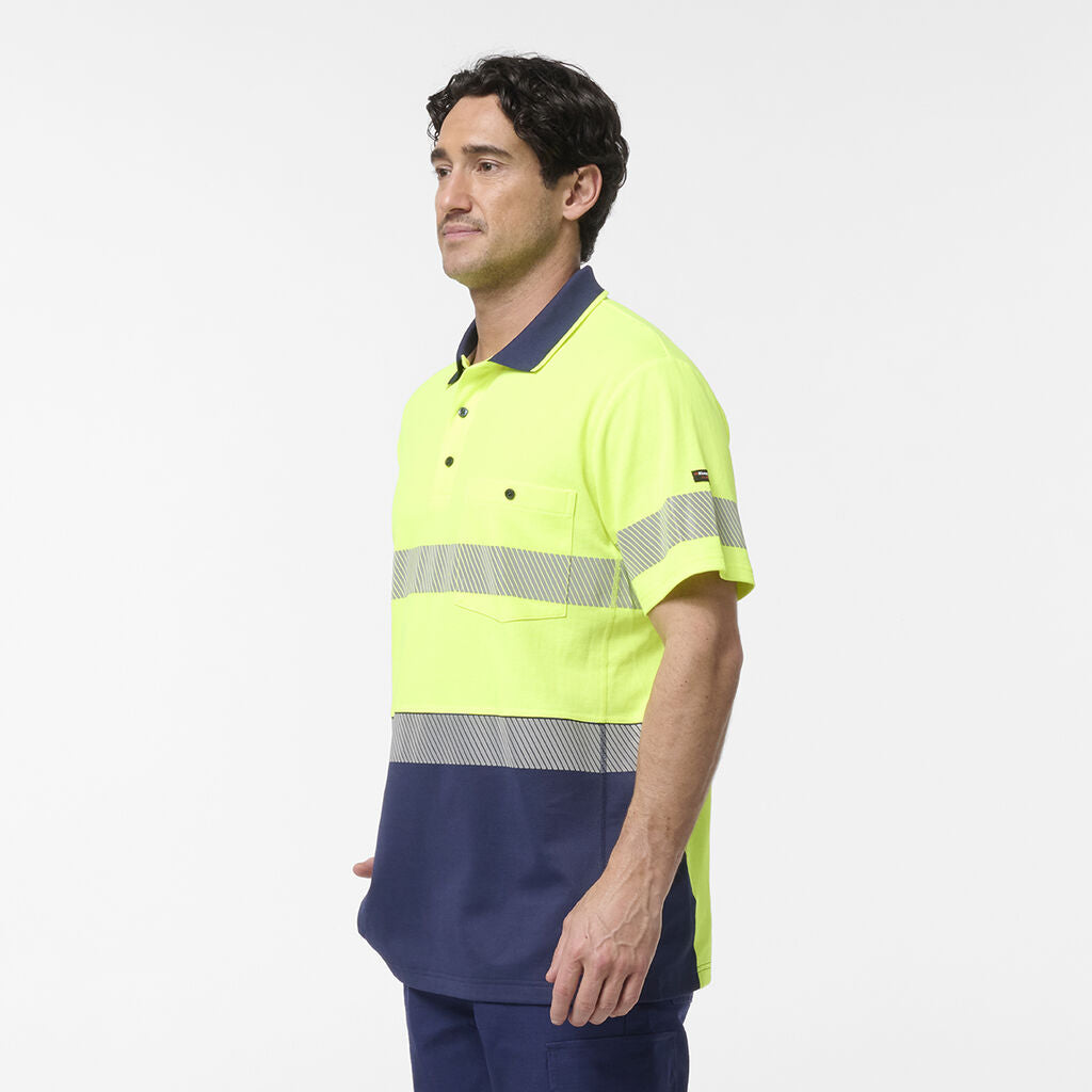 KingGee K54928 Originals Hi-Vis Spliced Taped Cotton Back Polo