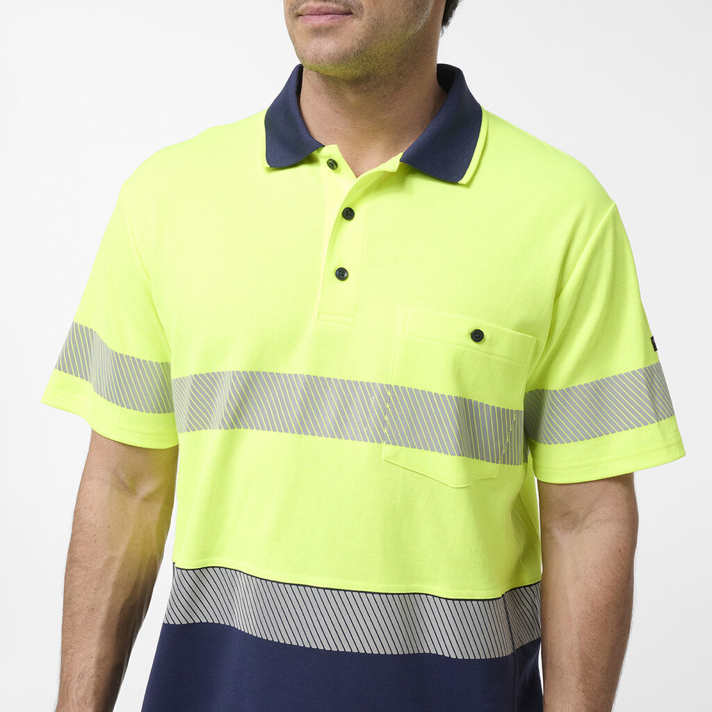 KingGee K54928 Originals Hi-Vis Spliced Taped Cotton Back Polo