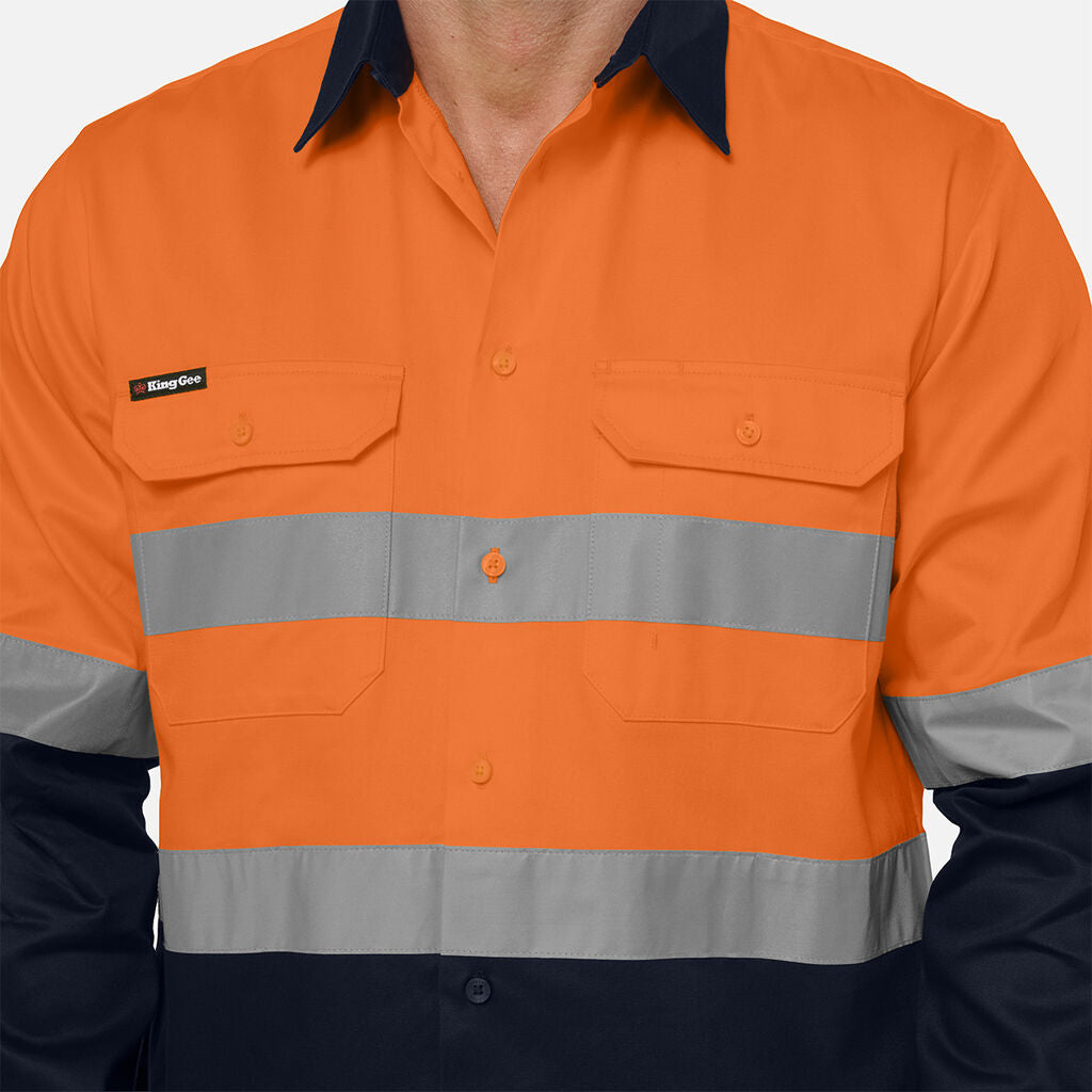 KingGee K54936 Originals Reflective Spliced Drill Shirt