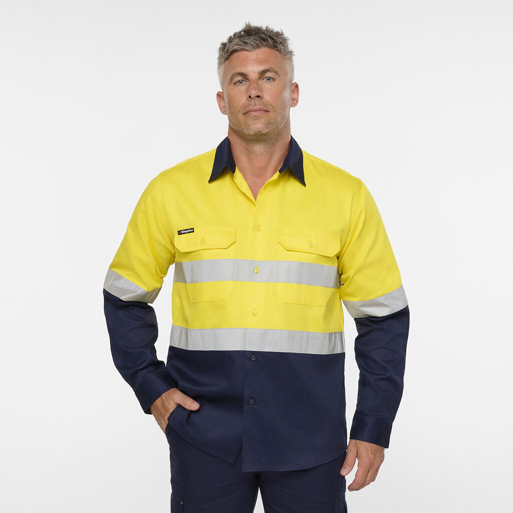 KingGee K54936 Originals Reflective Spliced Drill Shirt