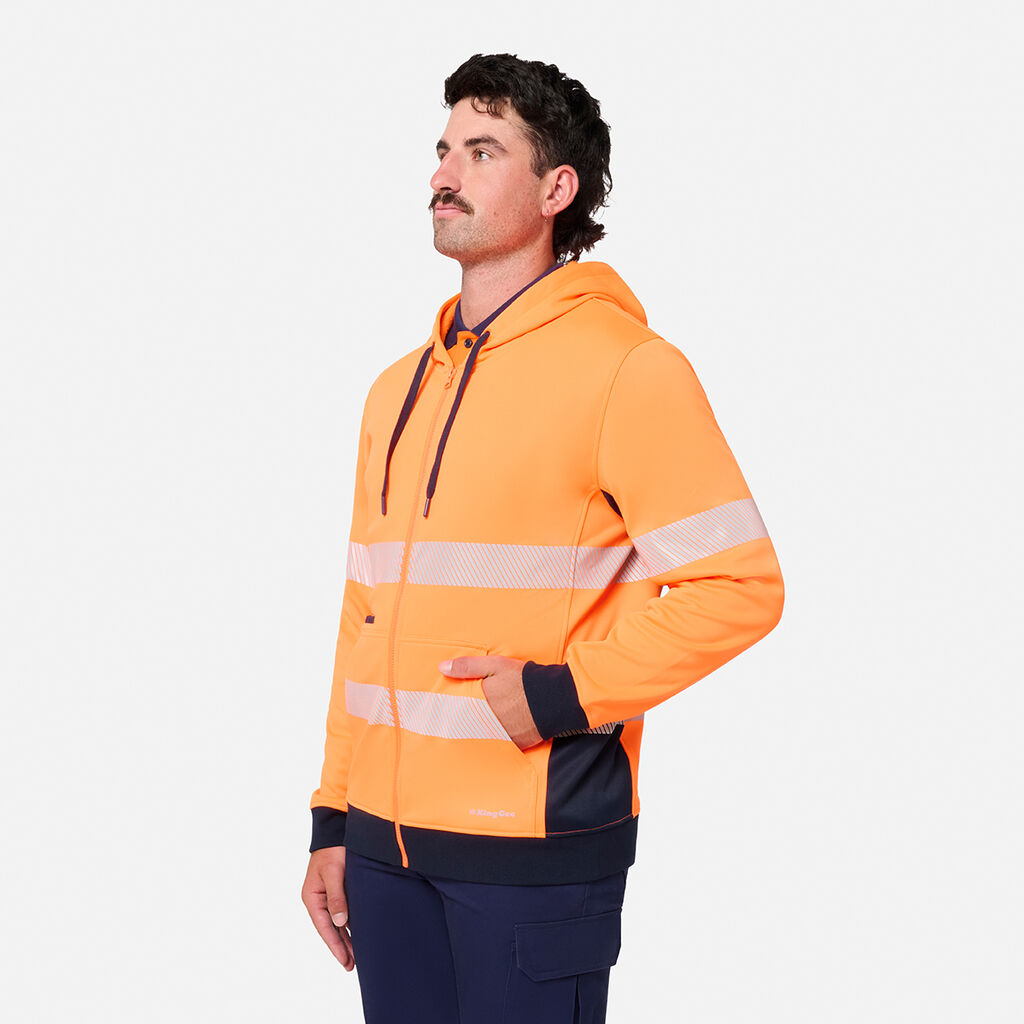 KingGee K55018 Originals Hi-vis Spliced Full ZIP Hoodie