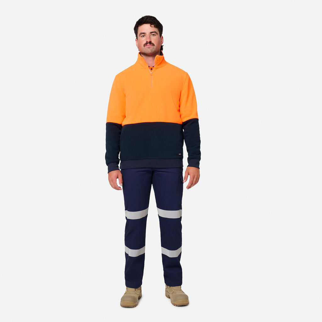 KingGee K55021 Originals Hi-Vis 1/4 Zip Polar Fleece Pullover