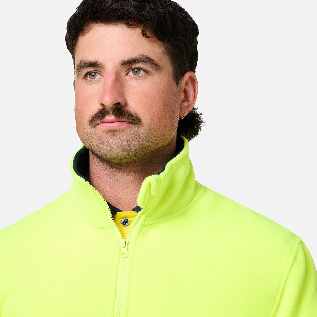 KingGee K55021 Originals Hi-Vis 1/4 Zip Polar Fleece Pullover