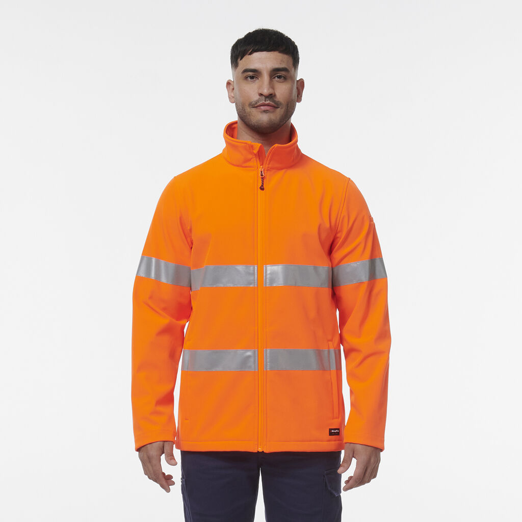 KingGee K55039 Reflective Softshell Jacket-Orange