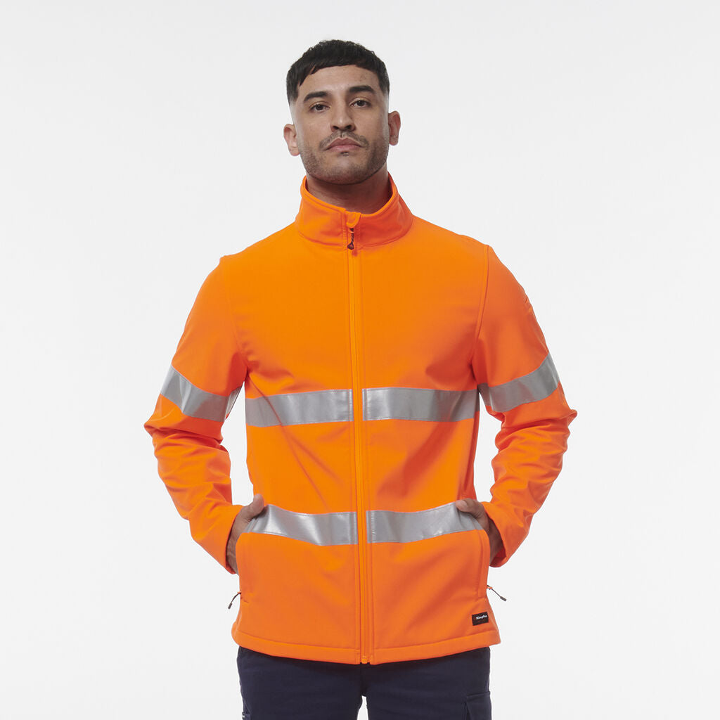 KingGee K55039 Reflective Softshell Jacket-Orange