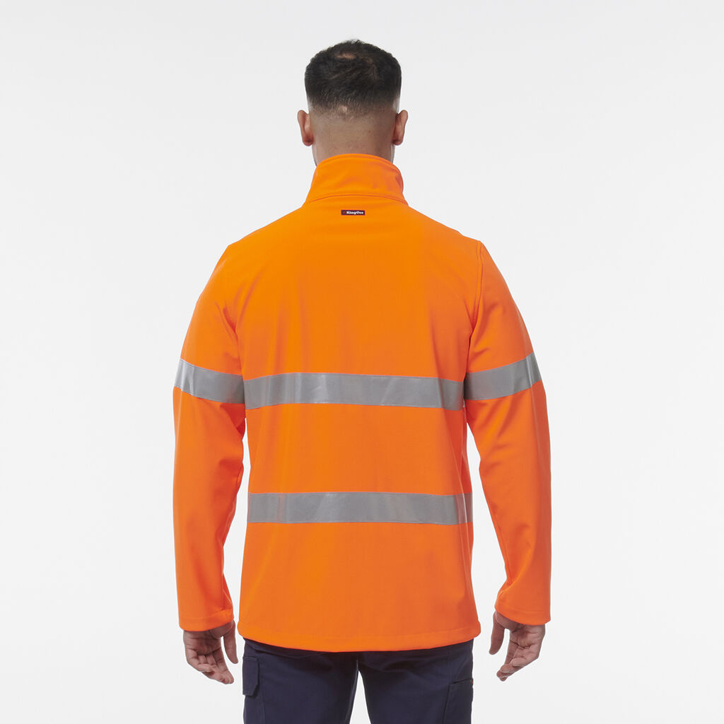 KingGee K55039 Reflective Softshell Jacket-Orange