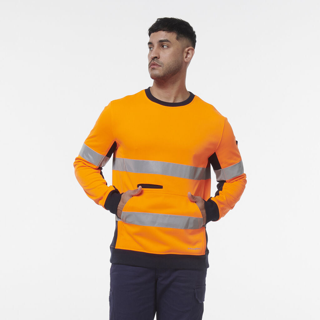 KingGee K55058 Reflective Spliced Crew Neck Fleece